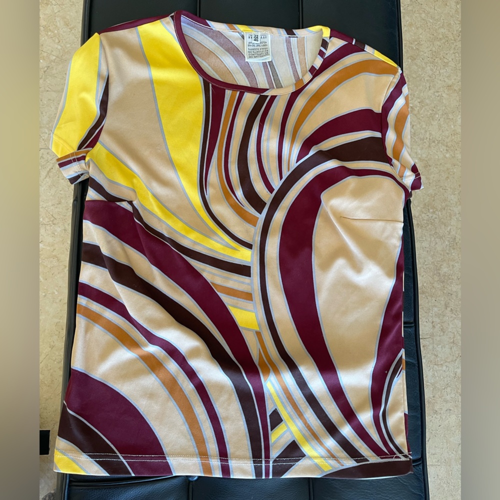 Vintage D&G Colorful Abstract Patterned top